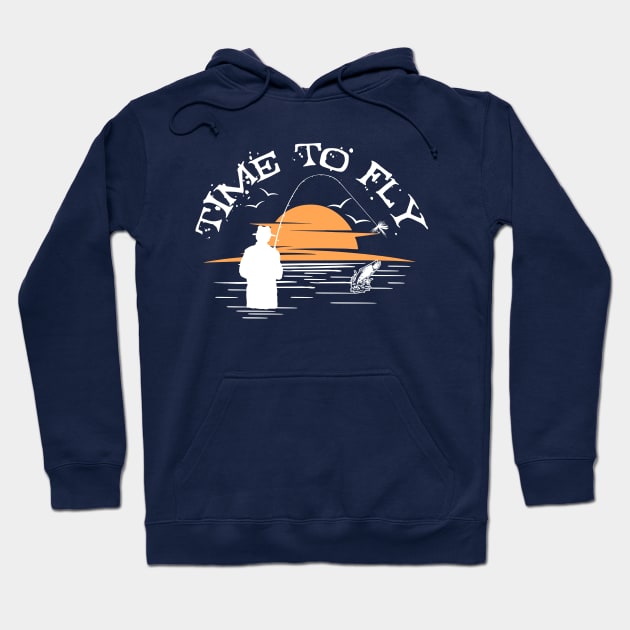 Time to Go Fly Fishing Hoodie by jslbdesigns